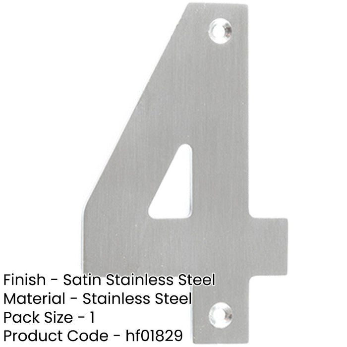 75mm Satin Stainless Steel Door Numeral Number Premium Quality Wall House Sign (3)-1