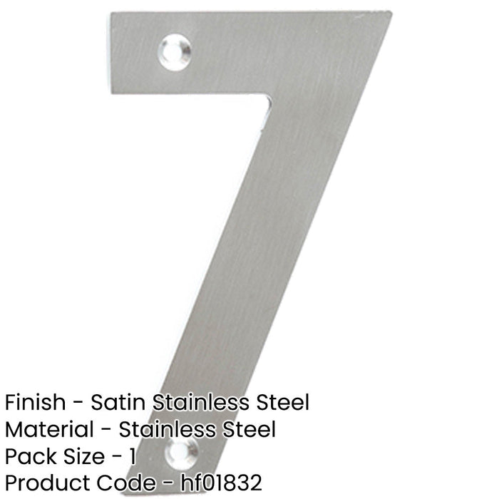 75mm Satin Stainless Steel Door Numeral Number Premium Quality Wall House Sign (6)-1