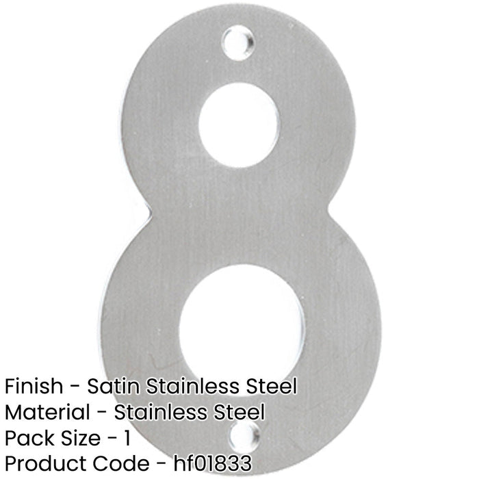 75mm Satin Stainless Steel Door Numeral Number Premium Quality Wall House Sign (7)-1