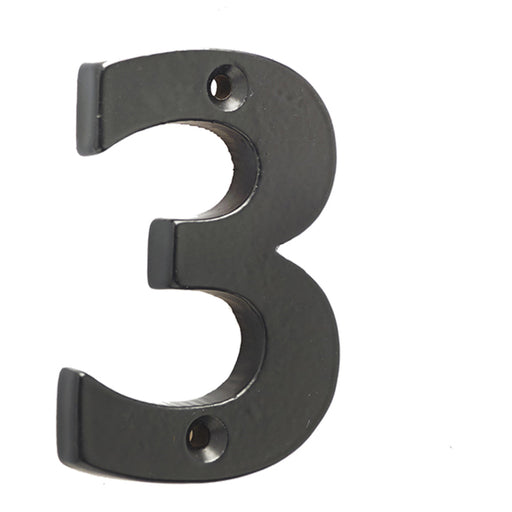 75mm Matt Black Door Numeral Number Premium Quality Wall House Sign (3)