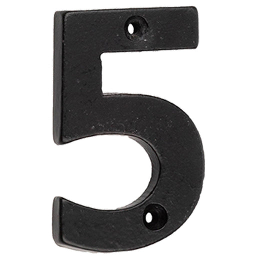 75mm Matt Black Door Numeral Number Premium Quality Wall House Sign (5)