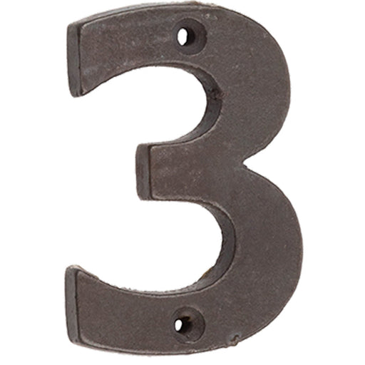 75mm Beeswax Iron Door Numeral Number Premium Quality Wall House Sign (3)