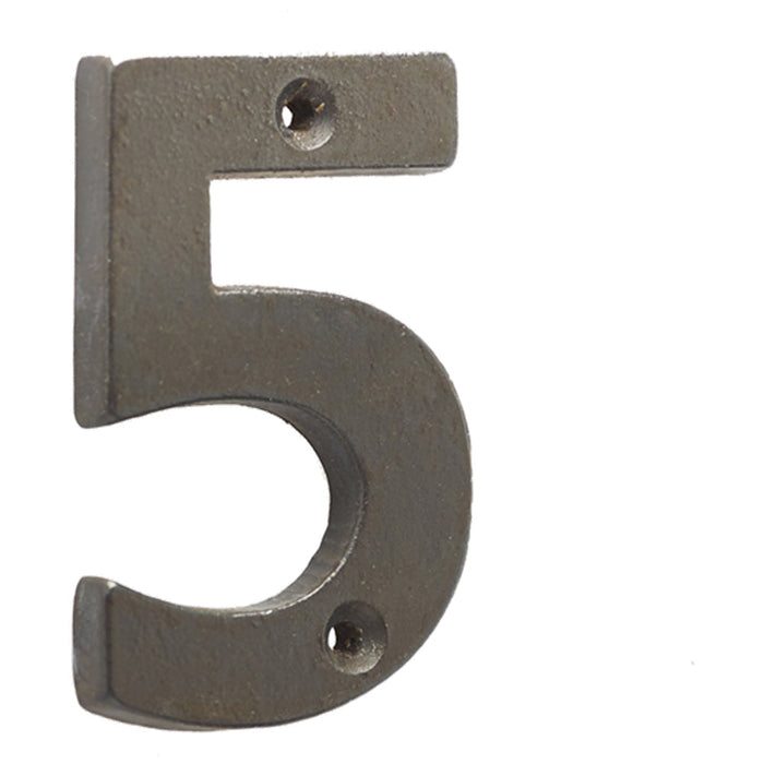 75mm Beeswax Iron Door Numeral Number Premium Quality Wall House Sign (5)