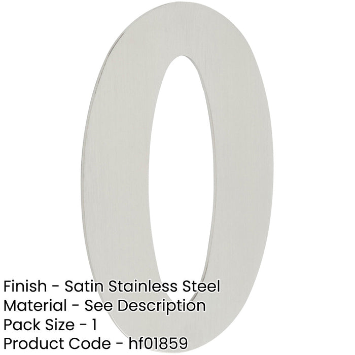 150mm Satin Stainless Steel Door Numeral Number Premium Quality Large House Sign-1