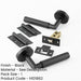 Matt Black Door Handle Pack Fire Rated Mitred Lever Rose Hinge Latch-1
