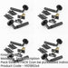 PACK Matt Black Door Handle Pack Fire Rated Mitred Lever Rose Hinge Latch-1