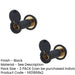 PACK Degree Door Viewers 35-55mm Doors with Intumescent Feature Black Finish-1