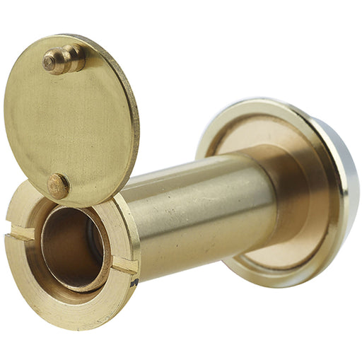 Degree Door Viewers 35-55mm Doors with Intumescent Polished Brass Finish