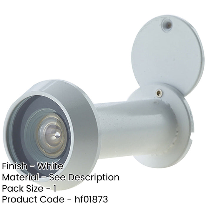 Degree Door Viewers 35-55mm Doors with Intumescent Feature White Finish-1