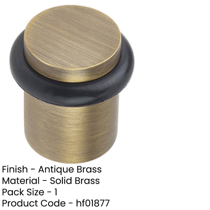 Elegant Antique Brass Door Stops Home Office Solid Brass Rubber Stopper-1