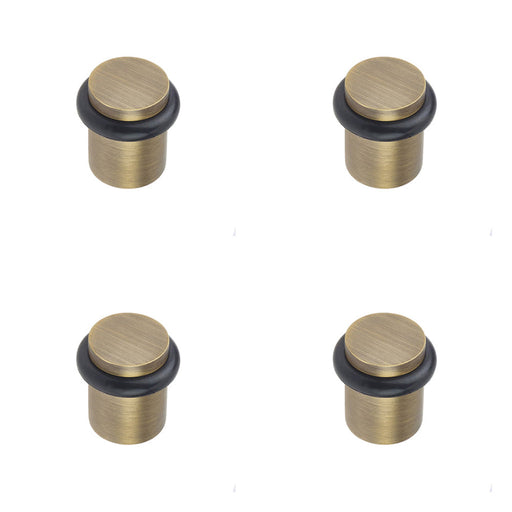 PACK Elegant Antique Brass Door Stops Home Office Solid Brass Rubber Stopper