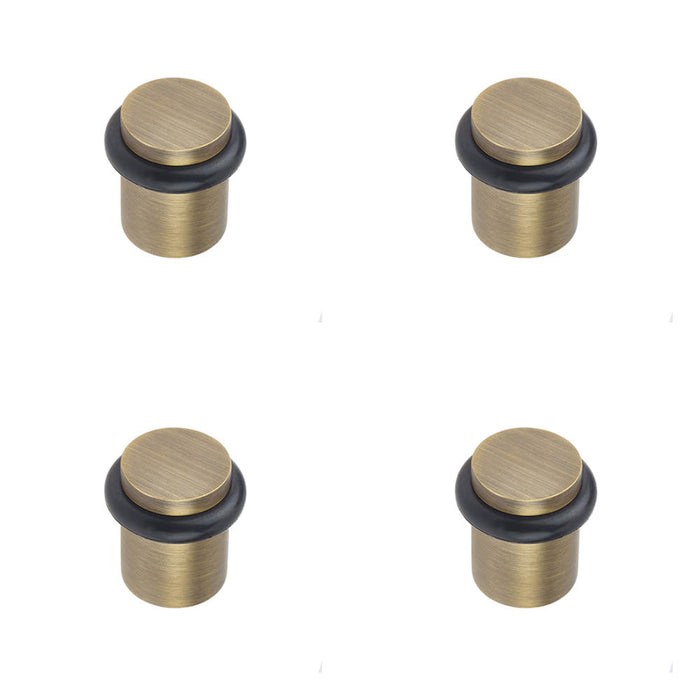 PACK Elegant Antique Brass Door Stops Home Office Solid Brass Rubber Stopper