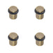 PACK Elegant Antique Brass Door Stops Home Office Solid Brass Rubber Stopper