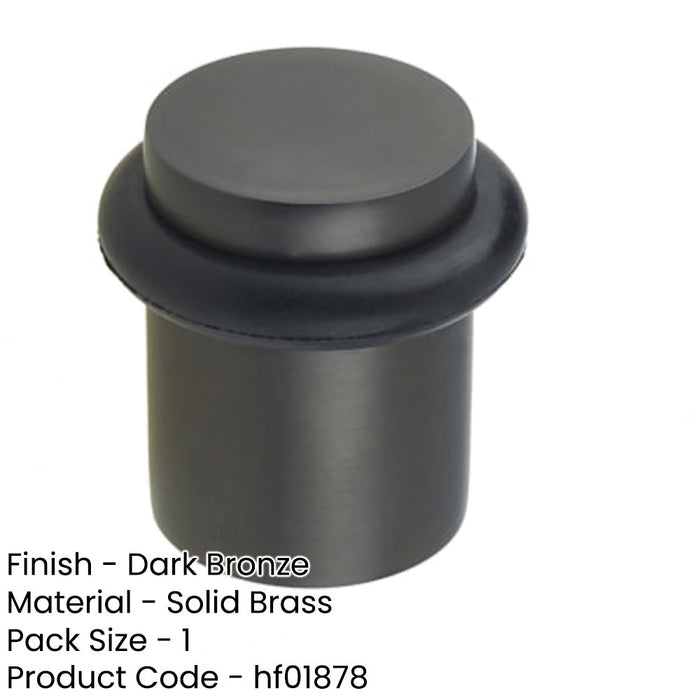 Elegant Dark Bronze Solid Brass Door Stops Home Office Solid Brass Rubber Stopper-1