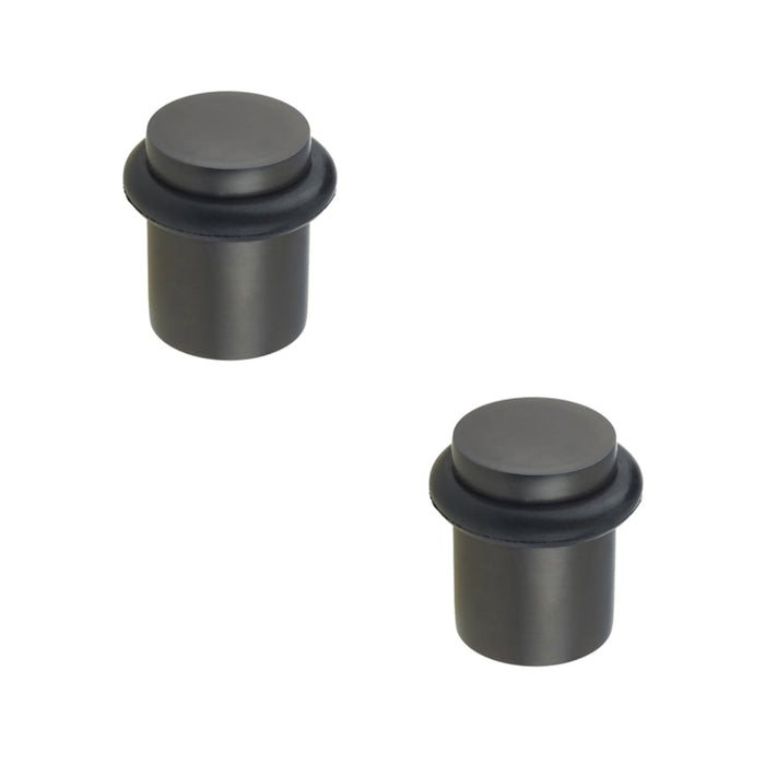 PACK Elegant Dark Bronze Solid Brass Door Stops Home Office Solid Brass Rubber Stopper (1)
