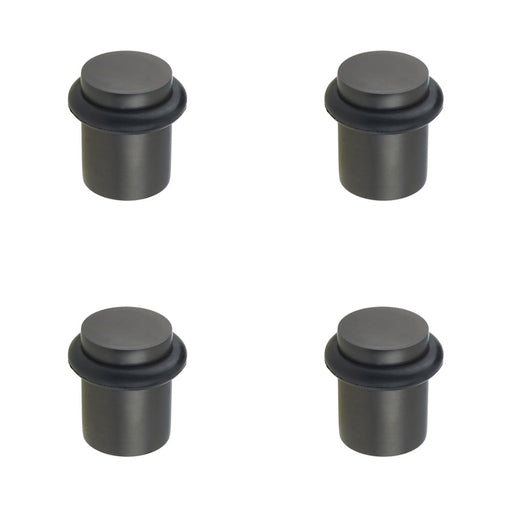 PACK Elegant Dark Bronze Solid Brass Door Stops Home Office Solid Brass Rubber Stopper