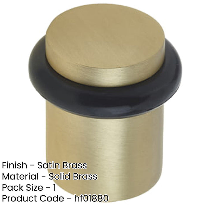 Elegant Satin Brass Door Stops Stylish Interiors Solid Brass Rubber Stopper-1