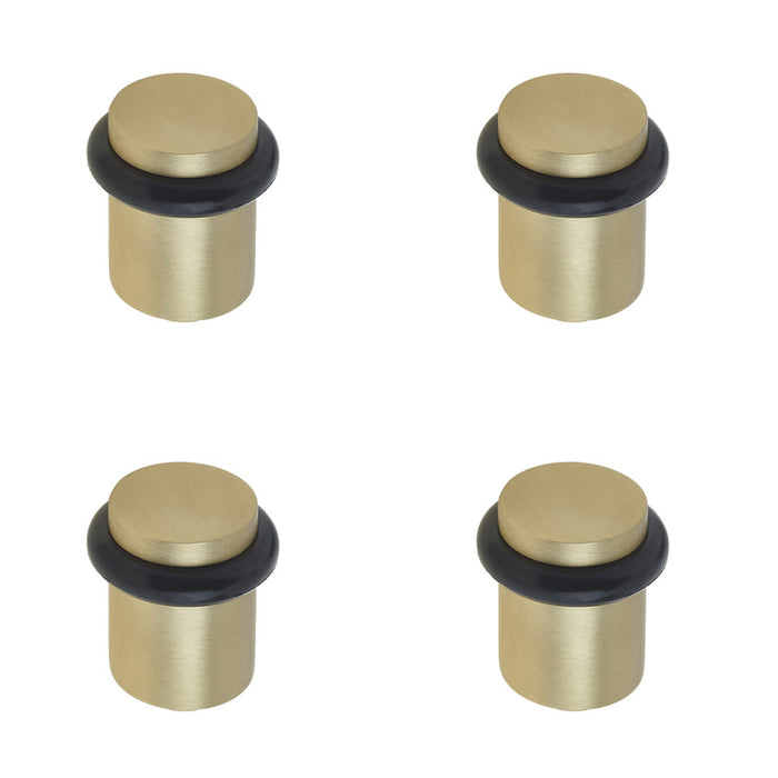 PACK Elegant Satin Brass Door Stops Stylish Interiors Solid Brass Rubber Stopper