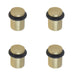 PACK Elegant Satin Brass Door Stops Stylish Interiors Solid Brass Rubber Stopper