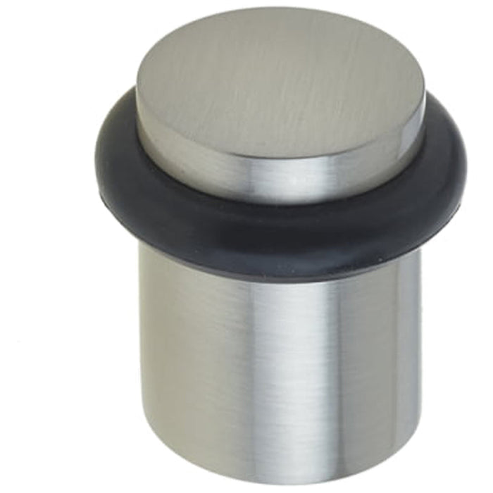 Satin Nickel Plain Door Stops Elegant Home Design Solid Brass Rubber Stopper