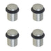 PACK Satin Nickel Plain Door Stops Elegant Home Design Solid Brass Rubber Stopper