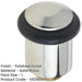 Premium Chamfered Door Stops Polished Nickel Finish Solid Brass Rubber Stopper-1