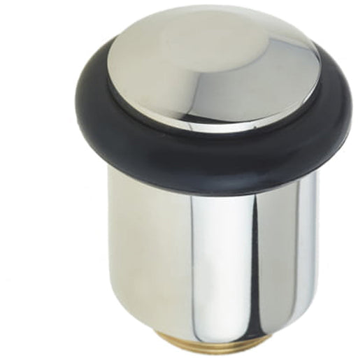 Premium Chamfered Door Stops Polished Nickel Finish Solid Brass Rubber Stopper