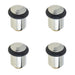 PACK Premium Chamfered Door Stops Polished Nickel Finish Solid Brass Rubber Stopper