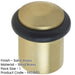 Elegant Chamfered Door Stops Satin Brass Protection Style Solid Brass Rubber Stopper-1