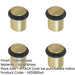 PACK Elegant Chamfered Door Stops Satin Brass Protection Style Solid Brass Rubber Stopper-1