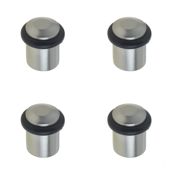 PACK Satin Nickel Chamfered Door Stops Luxury Interiors Solid Brass Rubber Stopper