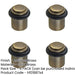 PACK Antique Brass Stepped Door Stops Elegant Home Decor Solid Brass Rubber Stopper-1