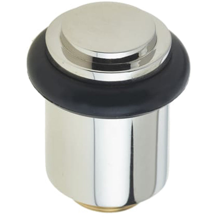 Elegant Polished Nickel Stepped Door Stops Solid Brass Rubber Stopper