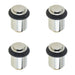 PACK Elegant Polished Nickel Stepped Door Stops Solid Brass Rubber Stopper