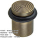 Elegant Reeded Door Stops Antique Brass Finish Solid Brass Rubber Stopper-1