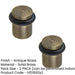 PACK Elegant Reeded Door Stops Antique Brass Finish Solid Brass Rubber Stopper (1)-1