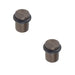 PACK Elegant Reeded Door Stops Dark Bronze Finish Solid Brass Rubber Stopper (1)