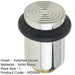 Reeded Solid Brass Door Stops Polished Nickel Finish Solid Brass Rubber Stopper-1