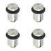 PACK Reeded Solid Brass Door Stops Polished Nickel Finish Solid Brass Rubber Stopper
