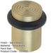 Elegant Reeded Door Stops Satin Brass Home Office Solid Brass Rubber Stopper-1