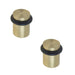 PACK Elegant Reeded Door Stops Satin Brass Home Office Solid Brass Rubber Stopper (1)