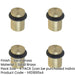 PACK Elegant Reeded Door Stops Satin Brass Home Office Solid Brass Rubber Stopper-1