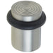 Premium Reeded Door Stops Satin Nickel Finish Solid Brass Rubber Stopper