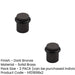 PACK Elegant Knurled Floor Mounted Doorstops Dark Bronze 40mm Diameter Solid Brass Rubber Stopper (1)-1