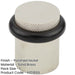 Elegant Knurled Floor Mounted Doorstops Polished Nickel 40mm Diameter Solid Brass Rubber Stopper-1