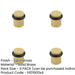 PACK Elegant Knurled Floor Mounted Doorstops Satin Brass 40mm Diameter Solid Brass Rubber Stopper-1