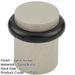 Elegant Knurled Floor-Mounted Doorstops Satin Nickel 40mm Diameter Solid Brass Rubber Stopper-1