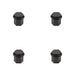 PACK Stylish Hexagonal Floor Mounted Doorstops Dark Bronze Finish Solid Brass Rubber Stopper