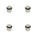 PACK Stylish Satin Nickel Hexagonal Floor Doorstops Home Décor Solid Brass Rubber Stopper