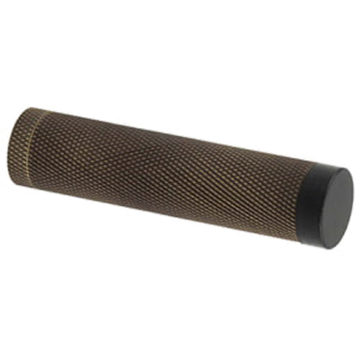 Elegant Knurled Wall Mounted Door Stops Antique Brass Finish Solid Brass Rubber Stopper